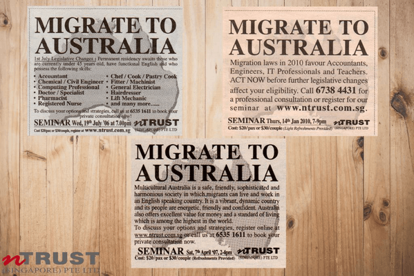 Migrate to Australia News Advertisements